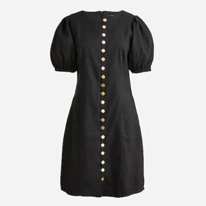 Stretch viscose blend button-front mini dress